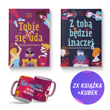 Pakiet: Tobie się uda + Z tobą będzie inaczej (2x książka + kubek ilustrowany 360 ml)